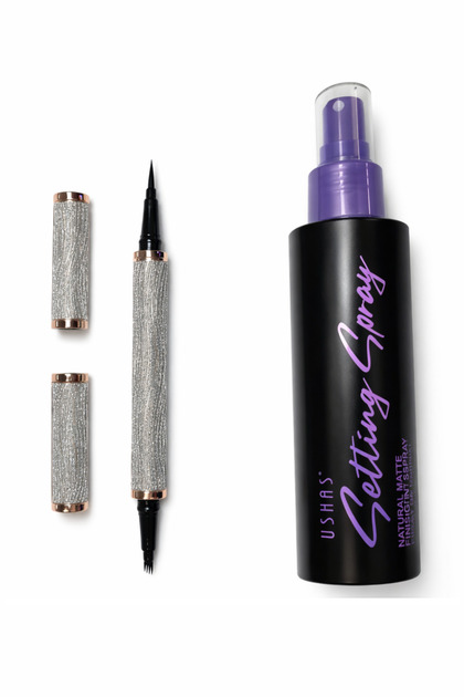 Set machiaj ochi – Eyeliner dublu + Spray fixare machiaj Matte