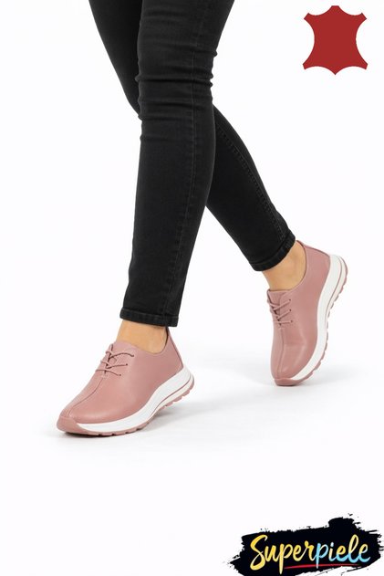 Pantofi casual dama comozi din piele naturala moale cu talpa flexibilă