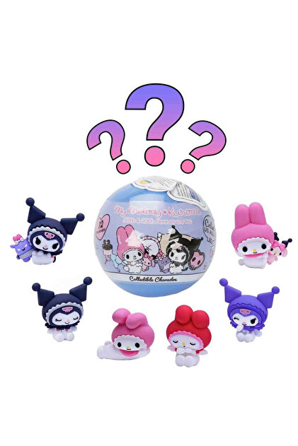 TOYFEST My Melody ve Kuromi 3D Sürpriz Figür 5 Cm Yumuşak Dokulu