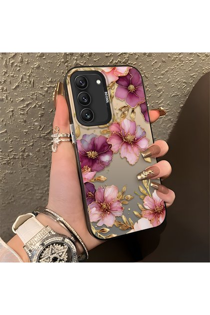 Samsung Galaxy S25 Plus Compatible, Lightweight Luxury Floral Print Shockproof Phone Case