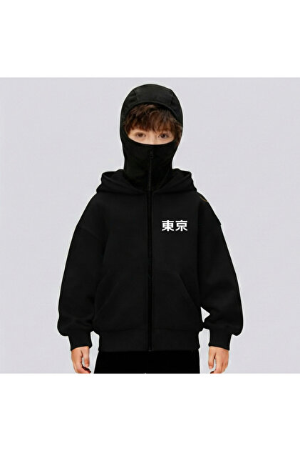 パーカー ZEMLİYA ZEMLİYA_KAR MASKELİ NİNJA ERKEK FERMUARLI SWEATSHIRT HIRKA