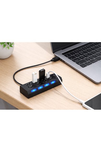 Arkhelais USB Çoklayıcı 4 Port Mini USB Hub 5 Gbps Tak Çalıştır ...