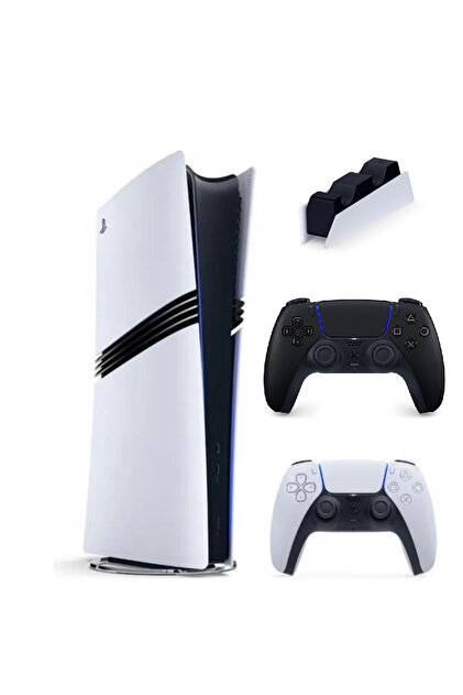 SONY - PlayStation5 Pro本体 +コントローラー1個(合計2個) Sony Playstation 5 Pro + 2. kol Dualsense siyah + Şarj İstasyonu