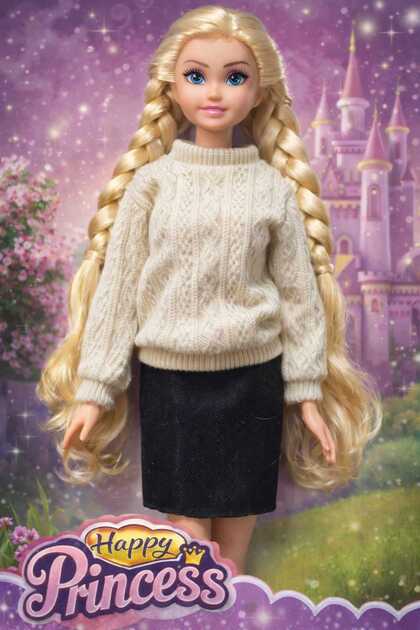 Fidan oyuncak Happy Princess Oyuncak Bebek – 30 cm Örgülü Saçlı