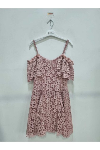 Girl's Off-Shoulder Ruched Flared Dress - New Season