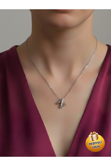 3D Balloon Letter N Gift Necklace