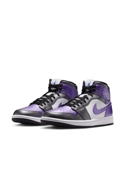 Nike Air Jordan 1 Mid SE 'Metallic Purple' Kadın Ayakkabısı (Dar