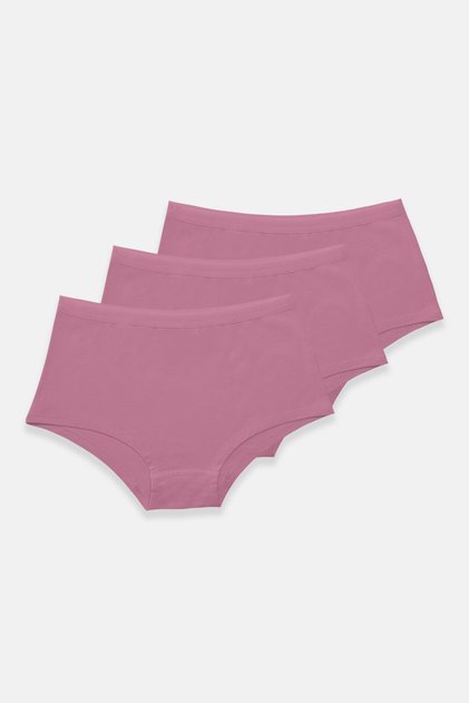 Women's Dusty Rose 3-Pack Wide-Rimmed Non-Marking Modal Panties 3m1906