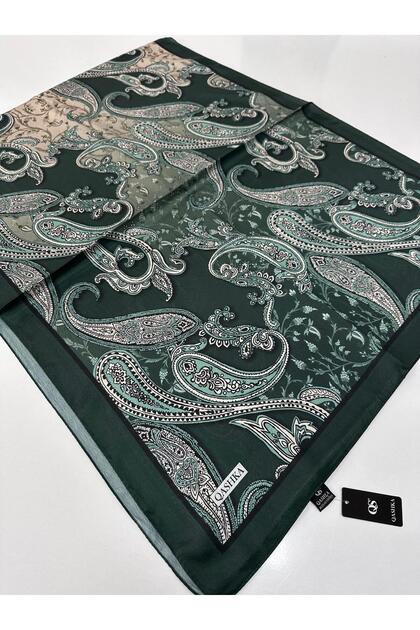Qashka satin silk scarf etro pattern lbt0109
