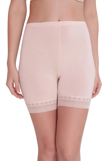 Women's/Girl's Cotton Lycra Shorts With Lace Trim - Cycling/Safety/Under Skirt/Night Shorts