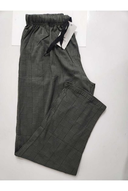 Men's Compakt Cotton Large Size Pajama Bottoms with Pockets 710