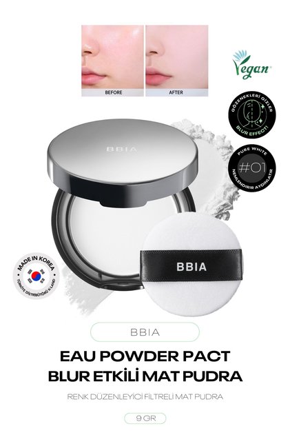 Gün Boyu Kalıcı, Yağlanma Karşıtı Blur Etkili Pudra Eau Powder Pact