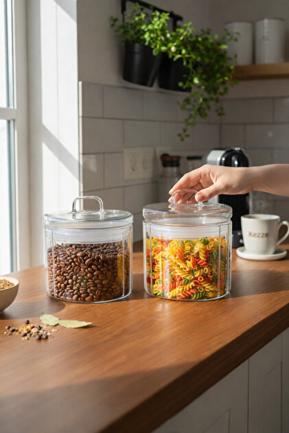 Paşabahçe Şeffaf Cam Kahve Kapsül Saklama Kavanozu - Vakum Kapaklı