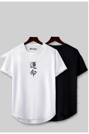 オーダーありがとうございます♡ MODADEER Unisex Sırtta Japonca Yazı Oversize Tshirt - Fiyatı