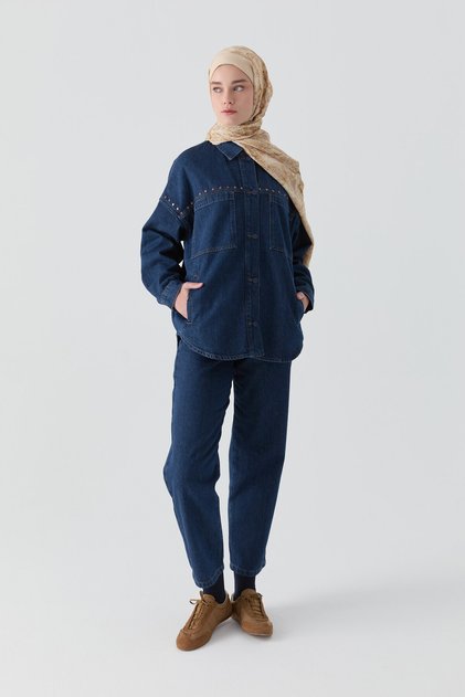 Denim Pantolon - Lacivert