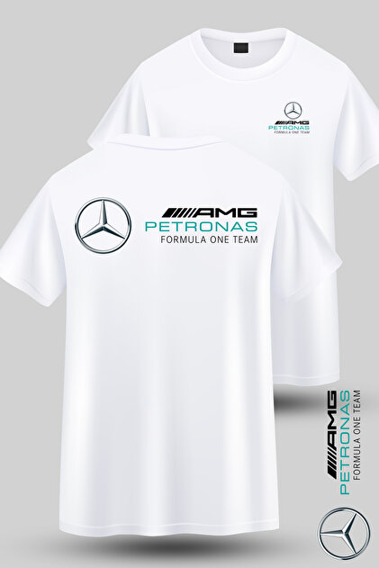 希少 Mercedes AMG Petronas 2018 Tシャツ M Elbiseciniz MERCEDES PETRONAS Baskılı Unisex T-shirt/Tişört