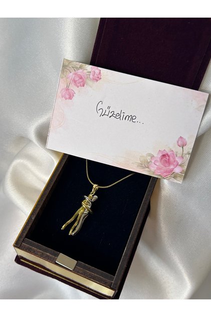 Steel Gold Chain Wrapped Double Necklace