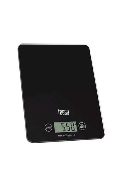 Ζυγαριά κουζίνας, TSA0804-B, γυάλινη, 5kg, μαύρη