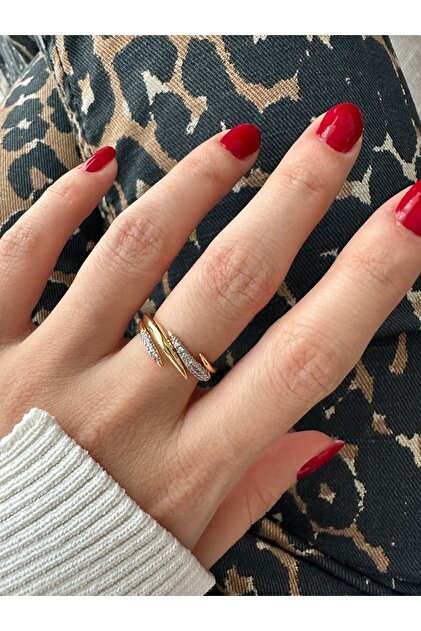 Double Color Claw Ring