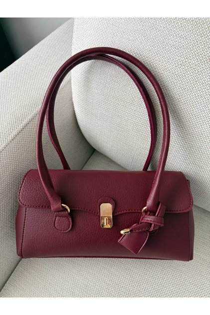 Burgundy Women's Handbag | Stylish & Daily Use | Multicolor | Modern Design Lock Pendant with Detailed Design