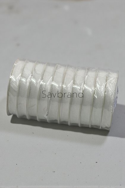 1 cm Organza Ribbon – 10 Rolls (Total 200–250 Meters)