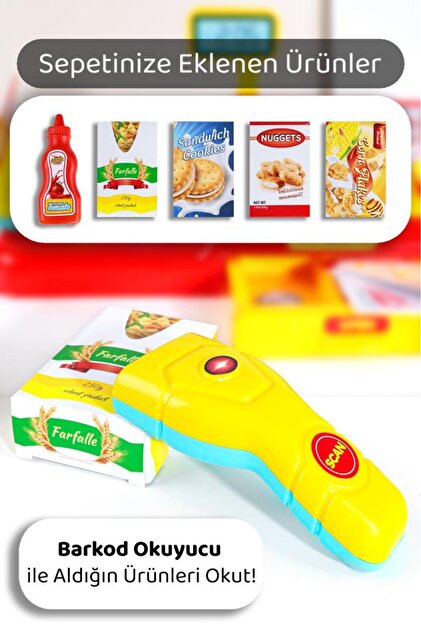 NeUygun 40 Parça Niloya Yazar Kasa Alışveriş Seti - Aksesuarlı