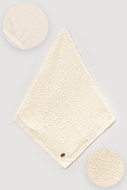 Riffy Patterned Knitwear Baby Plush Blanket
