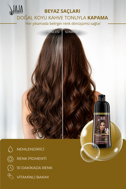 Jaja Koyu Kahve (Dark Brown) Saç Pigment Şampuanı 3.0 | 300 ML
