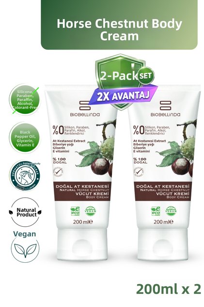 Natural Horse Chestnut Body Cream 200 ml (Set of 2)