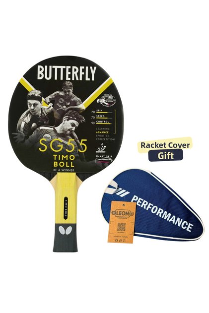 Timo Boll Sg 55 Smard Grip Table Tennis Racket Ittf Approved - with Racket Cover