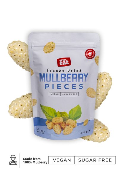 Doypack White Mulberry Dried Fruit Chips - Freeze Dried White Mulberry 25 Gr