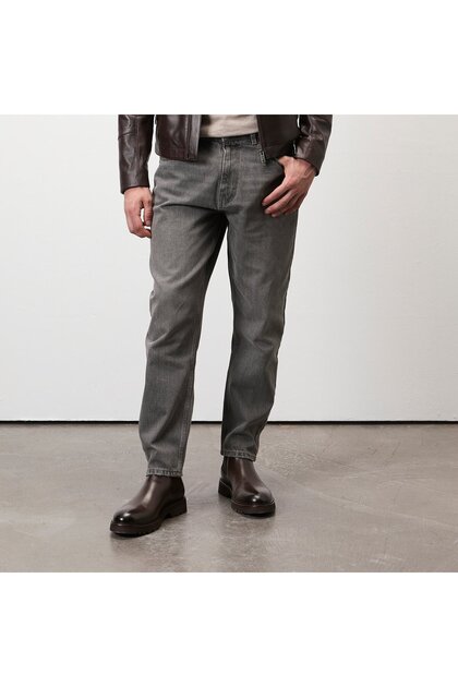 Gaven Brown Men's Elastic Leather Chelsea Boots