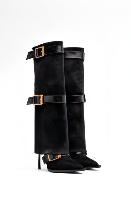 Thin Heeled Knee-Length. Women's Boots – Stylish and Modern Design, Durable and Comfortable. Heeled Boots