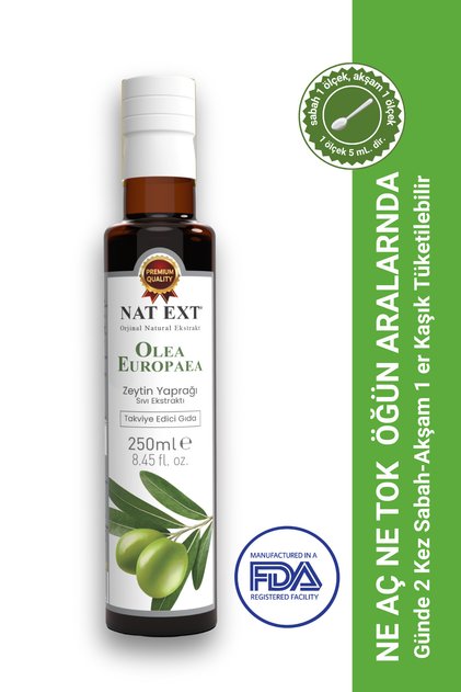 Olea Europaea Zeytin Yaprağı Bitkisel Sıvı Ekstraktı 250ml - Takviye Edici Gıda