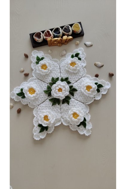 Dowry Gift Hand Knitted Snowdrop Fiber