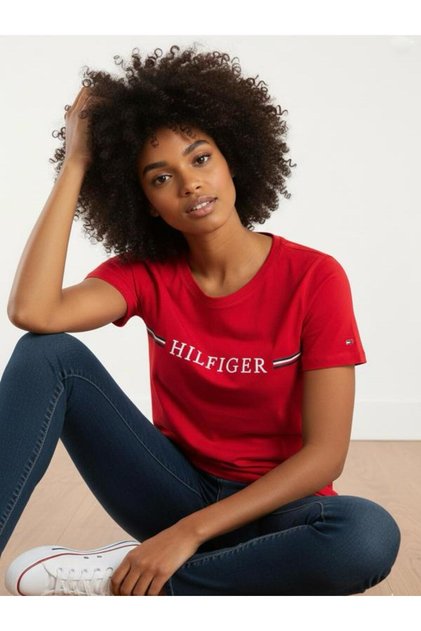 WOMEN'S CHEST EMBROIDERED LOGO REGULAR FIT T-SHIRT