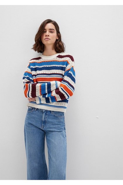 Jacquard Colorful Sweater Loose Fit / Relaxed Fit 1710777-91041