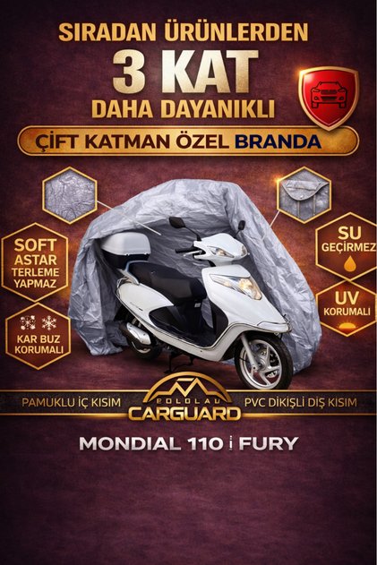 Mondial 110 I Fury Corded Motorcycle Cover - Rear Bag Compatible