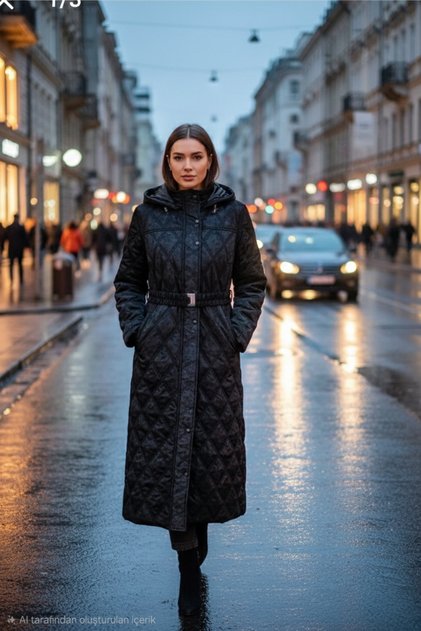 Kadın tesettür kışlık parka