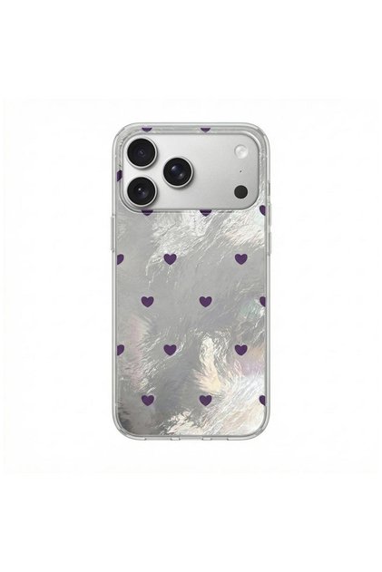 Apple iPhone 18 Pro Max Compatible Case Pink Heart Silicone Case Lilac