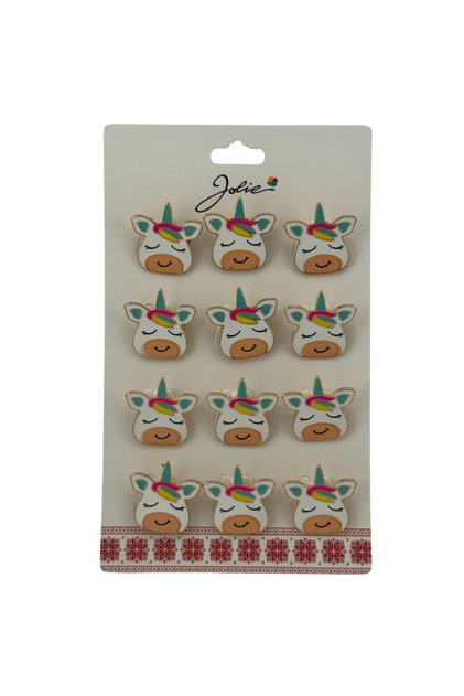 Set 12 Brose Martisor pentru Copii Unicorn cu Ochii Inchisi