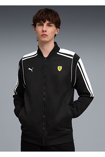 Puma Ferrari MT7 Track Jkt 635833 Erkek Eşofman Üstü SİYAH