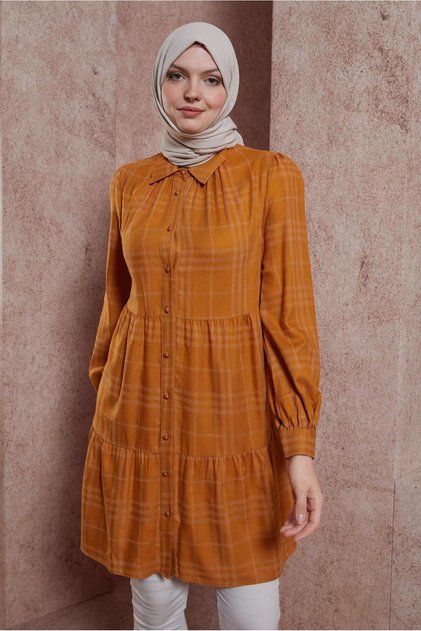 Plaid Patterned TUNIC 42836