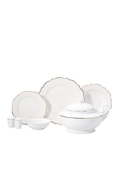 KORKMAZ Eliza Collection 60 Parça Gold Yemek Takımı A8249 - Fiyatı