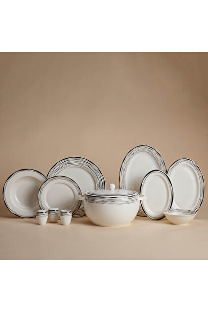 KORKMAZ Perla Collection 60 Parça Yuvarlak Yemek Takımı A8360