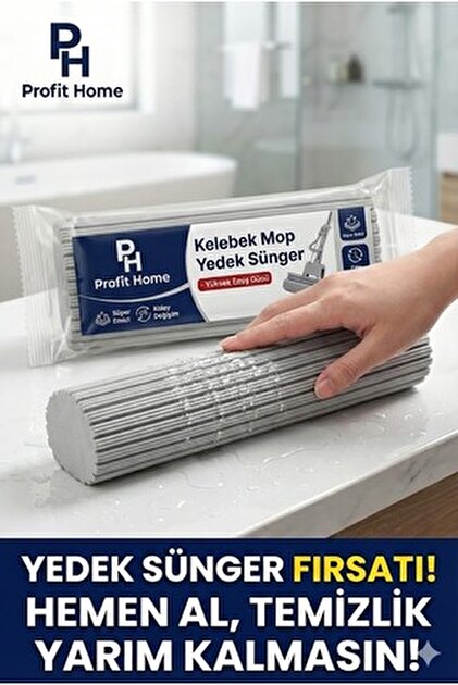 toshi Kelebek Sıkma Mekanizmalı Sünger Paspas Mop - Fiyatı, Yorumları