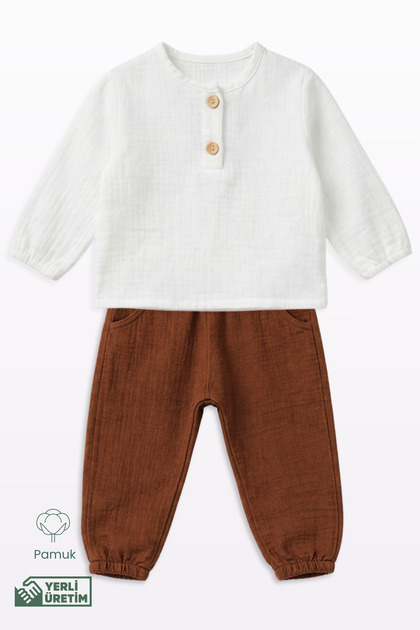 Muslin 100% Cotton Basic Double Set 6-9-12-18 Months