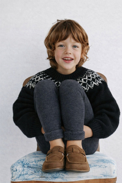 Children's Towel Inside Leggings DARK GRIMELANJ