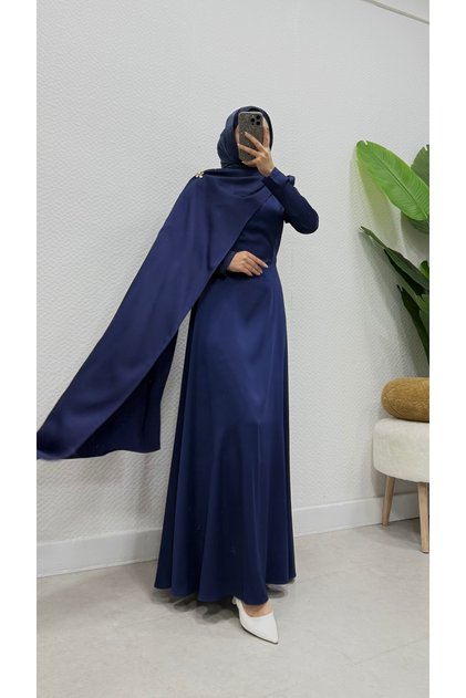فستان سهرة حجاب كيب
