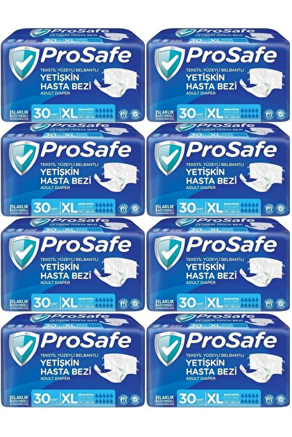 Patient Diapers Adult Waist Band Textile Surface Xl-Extra Large Size 240 Pieces (8Pk*30)
